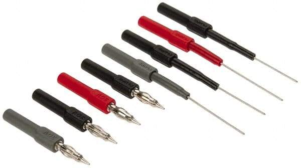 Fluke - Black/Gray/Red Electrical Test Equipment Leads - Use with Digital Multimeters - Benchmark Tooling