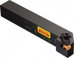 Sandvik Coromant - TLS, Internal or External, Left Hand, 1/8" Max Depth of Cut, Indexable Grooving Tool Holder - TLG-2125L Insert Compatibility, 1" Shank Height, 1" Shank Width, 5" OAL - Benchmark Tooling