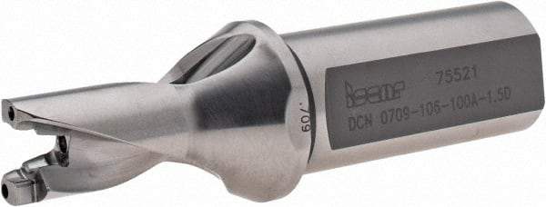 Iscar - 0.709" to 0.744" Diam, 1.5xD, 1.06" Max Depth, 1" Shank Diam, 4.39" OAL, Replaceable-Tip Drill - FCP, ICK, ICK-2M, ICM, ICN, ICP, iCP-2M Insert, 18 Seat Size, 73382905 Toolholder, Series SumoCham - Benchmark Tooling