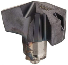 Iscar - Series ICP, 0.85" Diam Grade IC908 140° Replaceable Drill Tip - Carbide, TiAlN Finish, 21 Seat Size, Through Coolant - Benchmark Tooling