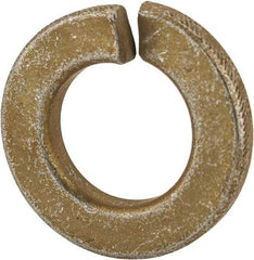 Made in USA - 3/8", 0.094" Thick Split Lock Washer - 1060 Spring Steel, Zinc Yellow Dichromate Finish, 0.377" Min ID, 0.385" Max ID, 0.68" Max OD - Benchmark Tooling