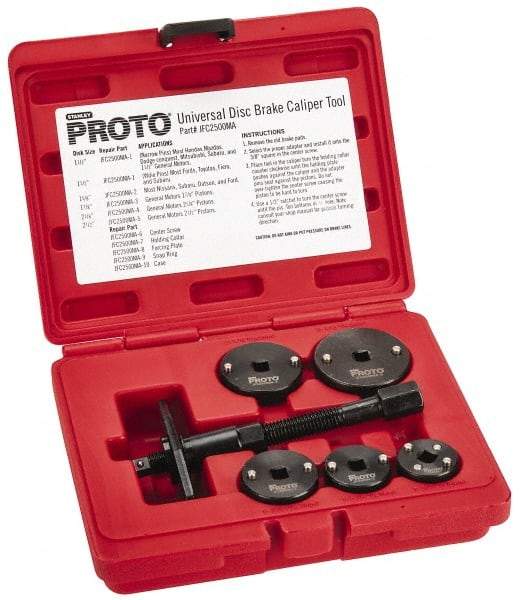 Proto - 7 Piece Automotive Disc Brake Caliper Tool Kit - Benchmark Tooling