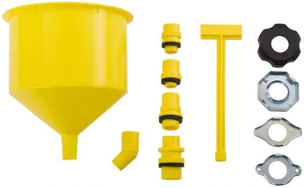 Proto - 1 Qt Capacity Plastic Funnel - Straight Spout, Yellow - Benchmark Tooling