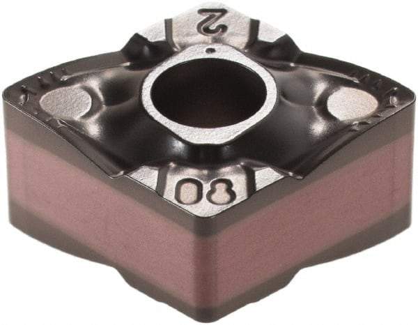 Iscar - CNMX452 MMW Grade IC6015 Carbide Turning Insert - TiCN/Al2O3/TiN Finish, 80° Diamond, 1/2" Inscr Circle, 17/64 Thick, 1/32" Corner Radius - Benchmark Tooling