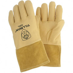 TILLMAN - Welder's & Heat Protective Gloves - 4"CUFF LRG GOLD 1/PR PIGSKIN HD MIG GLOVES - Benchmark Tooling