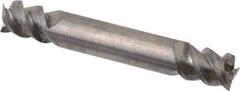 Accupro - 3/8", 1/2" LOC, 3/8" Shank Diam, 2-1/2" OAL, 3 Flute, Solid Carbide Square End Mill - Double End, Uncoated, Spiral Flute, 60° Helix, Centercutting, Right Hand Cut, Right Hand Flute - Benchmark Tooling