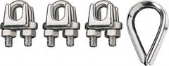 Ronstan - 5/8" Wire Rope Thimble Clip Kit - 316 Stainless Steel, Electropolished - Benchmark Tooling