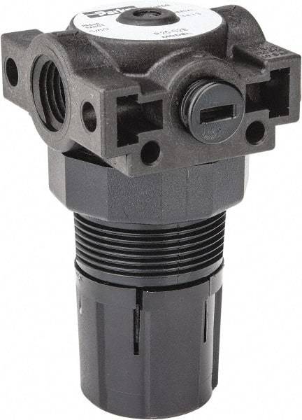 Parker - 1/4 NPT Port, Plastic Miniature Regulator - 0 to 60 psi Range, 150 Max psi Supply Pressure, 1/8" Gauge Port Thread, 1.6" Wide x 3.1" High - Benchmark Tooling