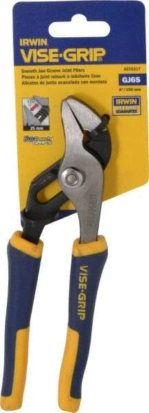 Irwin - 6" OAL, 1" Jaw Length, Groove Joint Pliers - Smooth Jaw, Smooth Head, ProTouch Handles - Benchmark Tooling