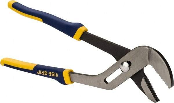 Irwin - 12" OAL, 2-1/4" Jaw Length, Groove Joint Pliers - Serrated Jaw, Straight Head, ProTouch Handles - Benchmark Tooling