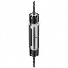 Collet Chuck: 0.5 to 7 mm Capacity, ER Collet, 22 mm Shank Dia, Double End Straight Shank 150 mm Projection, 0.003 mm TIR