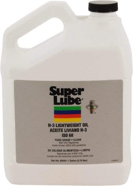 Synco Chemical - 1 Gal Bottle Synthetic Multi-Purpose Oil - -12 to 121°F, SAE 80W, ISO 68, 72-79.5 cSt at 40°C, Food Grade - Benchmark Tooling