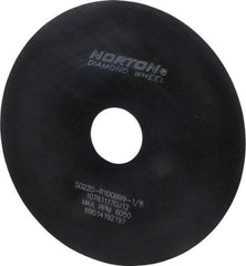 Norton - 6" Diam x 1-1/4" Hole x 1/32" Thick, 220 Grit Surface Grinding Wheel - Diamond, Type 1A1, Very Fine Grade, Resinoid Bond - Benchmark Tooling