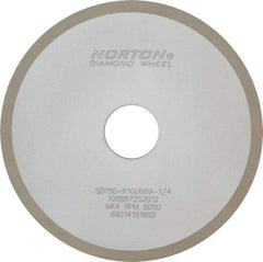 Norton - 6" Diam x 1-1/4" Hole x 1/4" Thick, 150 Grit Surface Grinding Wheel - Diamond, Type 1A1, Very Fine Grade, Resinoid Bond - Benchmark Tooling