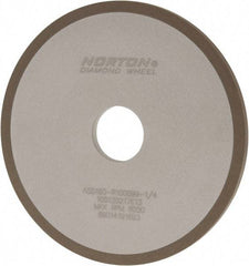 Norton - 6" Diam x 1-1/4" Hole x 1/4" Thick, 180 Grit Surface Grinding Wheel - Diamond, Type 1A1, Very Fine Grade, Resinoid Bond - Benchmark Tooling