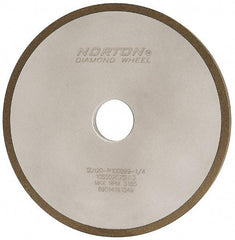 Norton - 7" Diam x 1-1/4" Hole x 3/8" Thick, 120 Grit Surface Grinding Wheel - Diamond, Type 1A1, Fine Grade, Resinoid Bond - Benchmark Tooling