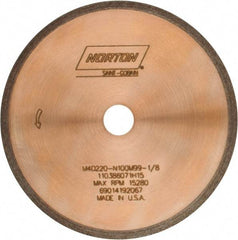 Norton - 4" Diam x 1/2" Hole, 220 Grit Surface Grinding Wheel - Diamond, Type 1A1R, Fine Grade - Benchmark Tooling