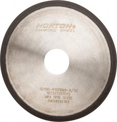 Norton - 6" Diam x 1-1/4" Hole, 150 Grit Surface Grinding Wheel - Diamond, Type 1A1R, Medium Grade - Benchmark Tooling