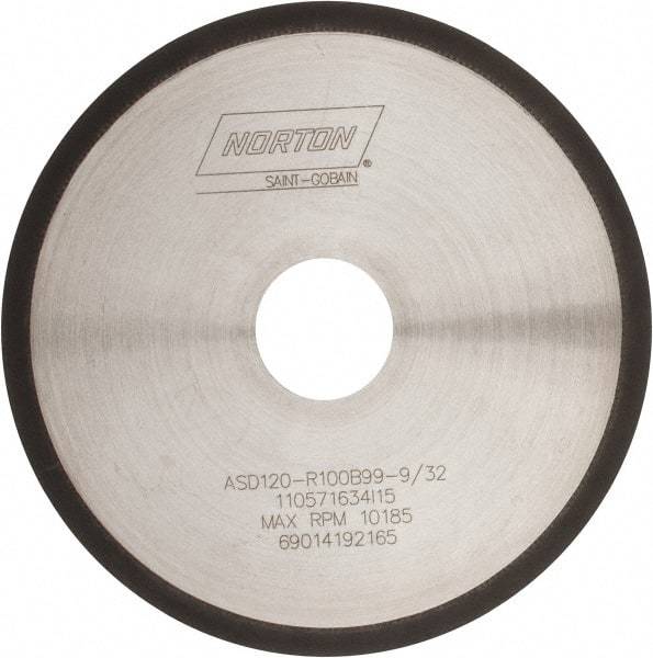 Norton - 6" Diam x 1-1/4" Hole, 120 Grit Surface Grinding Wheel - Type 1A1R, Coarse Grade - Benchmark Tooling