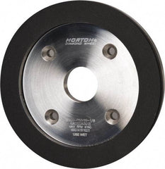 Norton - 6" Diam, 1-1/4" Hole Size, 3/4" Overall Thickness, 220 Grit, Type 6 Tool & Cutter Grinding Wheel - Very Fine Grade, Diamond, P Hardness, Vitrified Bond - Benchmark Tooling