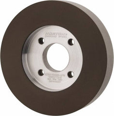 Norton - 5" Diam, 1-1/4" Hole Size, 1" Overall Thickness, 320 Grit, Type 6 Tool & Cutter Grinding Wheel - Extra Fine Grade, Diamond, Resinoid Bond - Benchmark Tooling