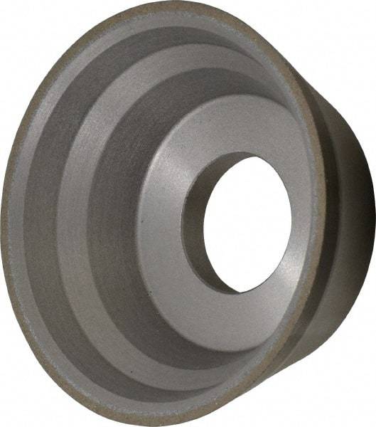 Norton - 3-3/4" Diam, 1-1/4" Hole Size, 1-1/2" Overall Thickness, 100 Grit, Type 11 Tool & Cutter Grinding Wheel - Fine Grade, CBN, Resinoid Bond - Benchmark Tooling