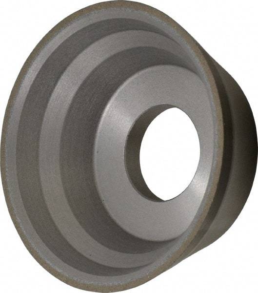 Norton - 3-3/4" Diam, 1-1/4" Hole Size, 1-1/2" Overall Thickness, 100 Grit, Type 11 Tool & Cutter Grinding Wheel - Fine Grade, Diamond, Resinoid Bond - Benchmark Tooling