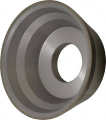 Norton - 3-3/4" Diam, 1-1/4" Hole Size, 1-1/2" Overall Thickness, 100 Grit, Type 11 Tool & Cutter Grinding Wheel - Fine Grade, Diamond, Resinoid Bond - Benchmark Tooling