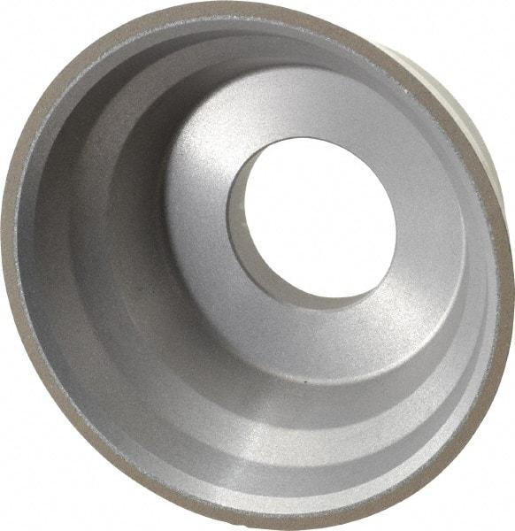 Norton - 3-3/4" Diam, 1-1/4" Hole Size, 1-1/2" Overall Thickness, 220 Grit, Type 11 Tool & Cutter Grinding Wheel - Very Fine Grade, Diamond, Resinoid Bond - Benchmark Tooling
