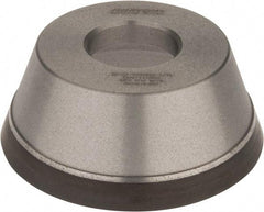 Norton - 3-3/4" Diam, 1-1/4" Hole Size, 1-1/2" Overall Thickness, 120 Grit, Type 11 Tool & Cutter Grinding Wheel - Fine Grade, Diamond, Resinoid Bond - Benchmark Tooling