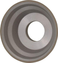 Norton - 3-3/4" Diam, 1-1/4" Hole Size, 1-1/2" Overall Thickness, 150 Grit, Type 11 Tool & Cutter Grinding Wheel - Very Fine Grade, Diamond, Resinoid Bond - Benchmark Tooling