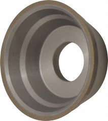 Norton - 3-3/4" Diam, 1-1/4" Hole Size, 1-1/2" Overall Thickness, 100 Grit, Type 11 Tool & Cutter Grinding Wheel - Fine Grade, Diamond, Resinoid Bond - Benchmark Tooling