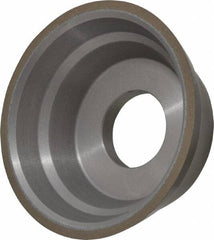 Norton - 3-3/4" Diam, 1-1/4" Hole Size, 1-1/2" Overall Thickness, 150 Grit, Type 11 Tool & Cutter Grinding Wheel - Very Fine Grade, Diamond, Resinoid Bond - Benchmark Tooling