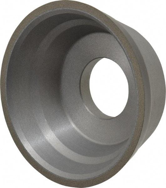 Norton - 3-3/4" Diam, 1-1/4" Hole Size, 1-1/2" Overall Thickness, 100 Grit, Type 11 Tool & Cutter Grinding Wheel - Fine Grade, Diamond, Resinoid Bond - Benchmark Tooling