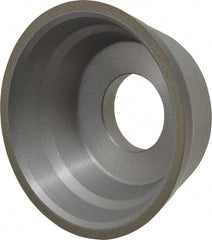 Norton - 3-3/4" Diam, 1-1/4" Hole Size, 1-1/2" Overall Thickness, 100 Grit, Type 11 Tool & Cutter Grinding Wheel - Fine Grade, Diamond, Resinoid Bond - Benchmark Tooling