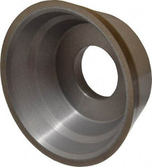 Norton - 3-3/4" Diam, 1-1/4" Hole Size, 1-1/2" Overall Thickness, 120 Grit, Type 11 Tool & Cutter Grinding Wheel - Fine Grade, Diamond, Resinoid Bond - Benchmark Tooling