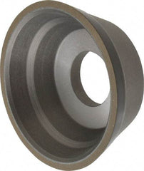 Norton - 3-3/4" Diam, 1-1/4" Hole Size, 1-1/2" Overall Thickness, 180 Grit, Type 11 Tool & Cutter Grinding Wheel - Very Fine Grade, Diamond, Resinoid Bond - Benchmark Tooling