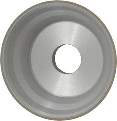 Norton - 5" Diam, 1-1/4" Hole Size, 1-3/4" Overall Thickness, 120 Grit, Type 11 Tool & Cutter Grinding Wheel - Fine Grade, CBN, Resinoid Bond - Benchmark Tooling