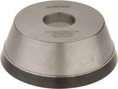 Norton - 5" Diam, 1-1/4" Hole Size, 1-3/4" Overall Thickness, 100 Grit, Type 11 Tool & Cutter Grinding Wheel - Fine Grade, Diamond, Resinoid Bond - Benchmark Tooling