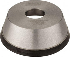 Norton - 5" Diam, 1-1/4" Hole Size, 1-3/4" Overall Thickness, 120 Grit, Type 11 Tool & Cutter Grinding Wheel - Fine Grade, Diamond, Resinoid Bond - Benchmark Tooling