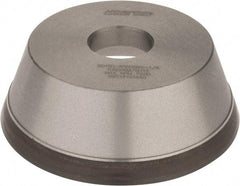 Norton - 5" Diam, 1-1/4" Hole Size, 1-3/4" Overall Thickness, 150 Grit, Type 11 Tool & Cutter Grinding Wheel - Very Fine Grade, Diamond, Resinoid Bond - Benchmark Tooling
