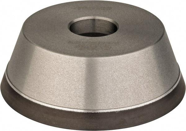 Norton - 5" Diam, 1-1/4" Hole Size, 1-3/4" Overall Thickness, 180 Grit, Type 11 Tool & Cutter Grinding Wheel - Very Fine Grade, Diamond, Resinoid Bond - Benchmark Tooling