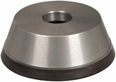Norton - 5" Diam, 1-1/4" Hole Size, 1-3/4" Overall Thickness, 220 Grit, Type 11 Tool & Cutter Grinding Wheel - Very Fine Grade, Diamond, Resinoid Bond - Benchmark Tooling