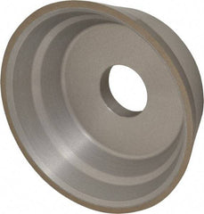 Norton - 5" Diam, 1-1/4" Hole Size, 1-3/4" Overall Thickness, 100 Grit, Type 11 Tool & Cutter Grinding Wheel - Fine Grade, Diamond, Resinoid Bond - Benchmark Tooling