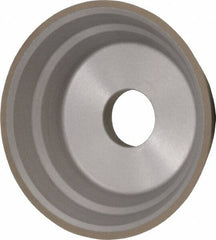 Norton - 5" Diam, 1-1/4" Hole Size, 1-3/4" Overall Thickness, 150 Grit, Type 11 Tool & Cutter Grinding Wheel - Very Fine Grade, Diamond, Resinoid Bond - Benchmark Tooling