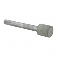 Norton - 1/2" Head Diam x 1/2" Head Thickness CBN Grinding Pin - 1/4" Shank Diam x 2-1/4" Shank Length, Fine Grade, 100 Grit - Benchmark Tooling