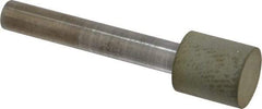 Norton - 1/2" Head Diam x 1/2" Head Thickness Diamond (Abrasive) Grinding Pin - 1/4" Shank Diam x 1-1/2" Shank Length, Very Fine Grade, 220 Grit - Benchmark Tooling