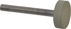 Norton - 1" Head Diam x 1/4" Head Thickness CBN Grinding Pin - 1/4" Shank Diam x 2-1/4" Shank Length, Fine Grade, 100 Grit - Benchmark Tooling