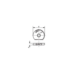 Milling Insert:  ROHX 1025R5-FM4 CTPK226,  CTPK226,  Solid Carbide N/A Finish,