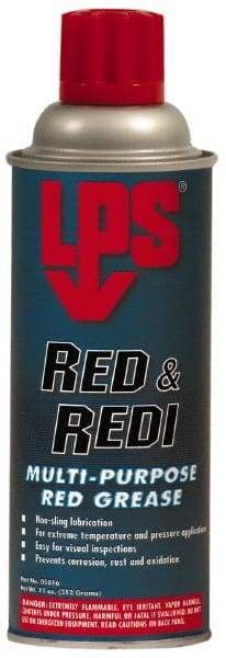 LPS - 11 oz Aerosol General Purpose Grease - Red, 450°F Max Temp, NLGIG 2, - Benchmark Tooling